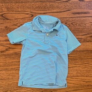 Vineyard Vines Performance Sankaty Kids Polo in Blue Stripes